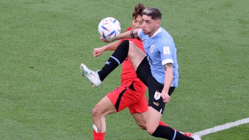 প্রথমার্ধ শেষে গোলশূন্য উরুগুয়ে-দক্ষিণ কোরিয়া