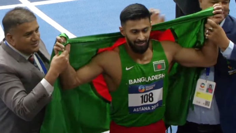 এশিয়ান ইনডোর অ্যাথলেটিকসে স্বর্ণ জিতলেন ইমরানুর
