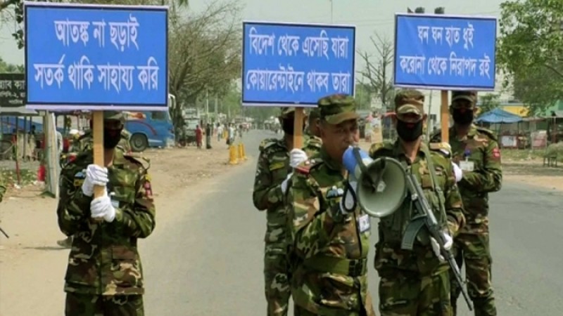 দেশব্যাপী ‘কঠোর লকডাউন’, সেনাসহ মাঠে আইন-শৃঙ্খলা বাহিনীর সদস্যরা