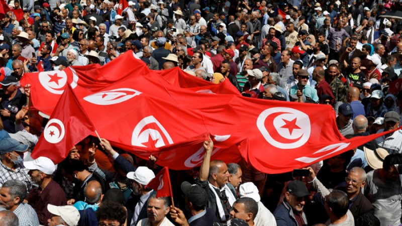 তিউনিসিয়ায় গণতন্ত্র ফেরানোর দাবিতে বিক্ষোভ