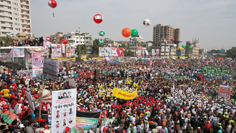 গণসমাবেশ থেকে ১০ দফা ঘোষণা করল বিএনপি