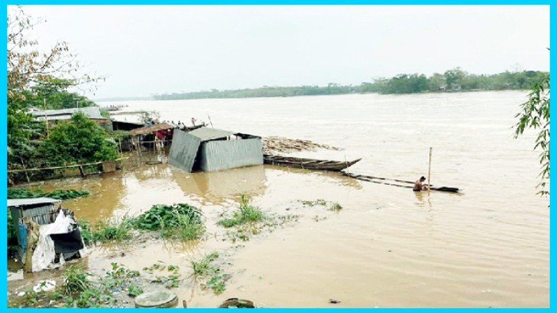 বন্যায় সুনামগঞ্জের সঙ্গে ৪ উপজেলার যোগাযোগ বিচ্ছিন্ন