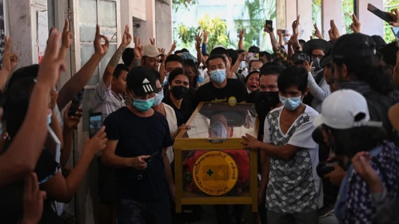 মিয়ানমারে জান্তা সরকারের বিরুদ্ধে বিক্ষোভ, আবারো নিহত ২০