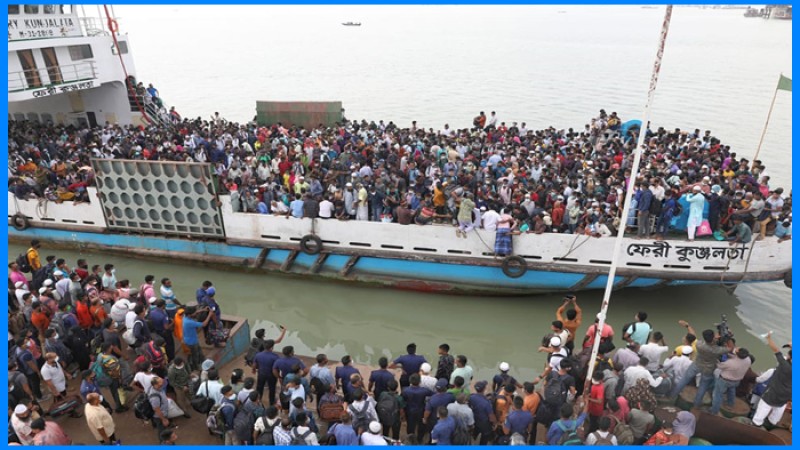শিমুলিয়া থেকে লঞ্চ চলাচল বন্ধ, ভোগান্তিতে হাজারো যাত্রী