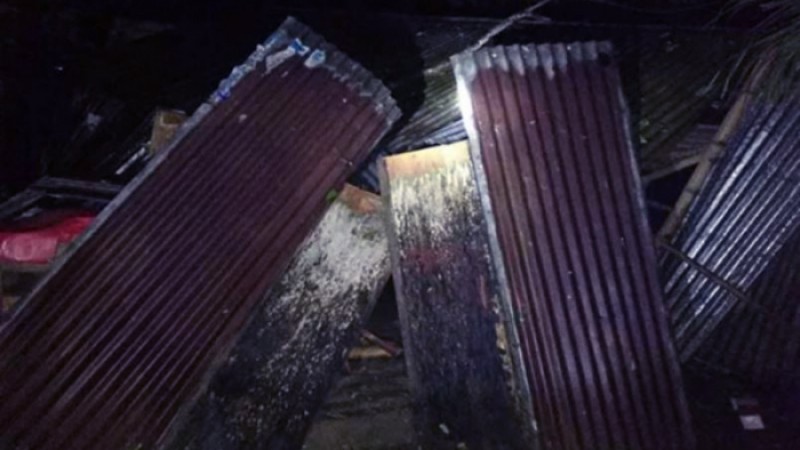 কালবৈশাখী ঝড়ে শতাধিক বাড়িঘরসহ গাছপালা বিধ্বস্ত