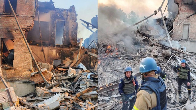 ইউক্রেনে স্কুলে বিমান হামলা, ৬০ জন নিহতের আশঙ্কা