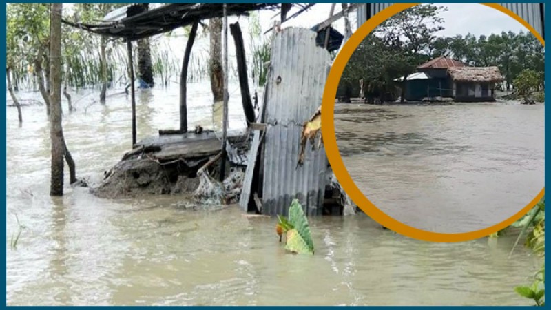 ভোলায় জোয়ারের পানিতে প্লাবিত ৩৫ গ্রাম