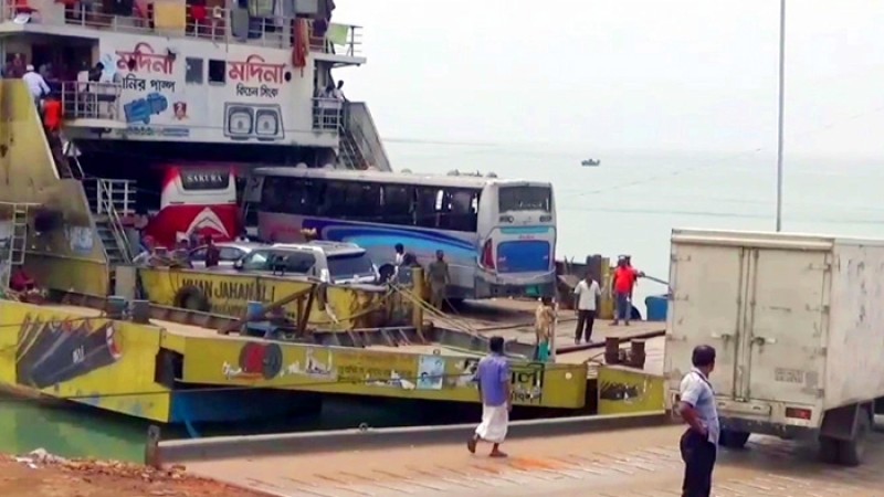 শিমুলিয়া-মাঝিকান্দি রুটে ফেরি চলাচল শুরু