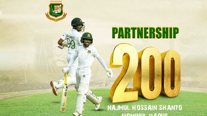 পাল্লেকেলেতে দ্বিতীয় দিনে সেঞ্চুরি হাঁকালেন মুমিনুল হক