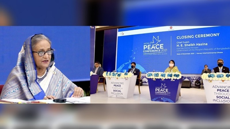 সর্বজনীন শান্তির জন্য প্রতিজ্ঞাবদ্ধ হয়ে কর্মযজ্ঞে নামার আহ্বান প্রধানমন্ত্রীর