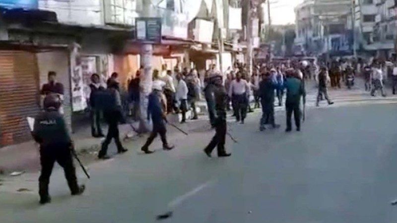 পুলিশ-বিএনপির সংঘর্ষে আহত ২০