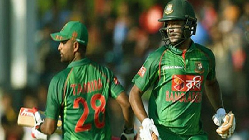 সিরিজ শুরুর আগে তামিম-সাকিবের ব্যাটে হাফসেঞ্চুরি