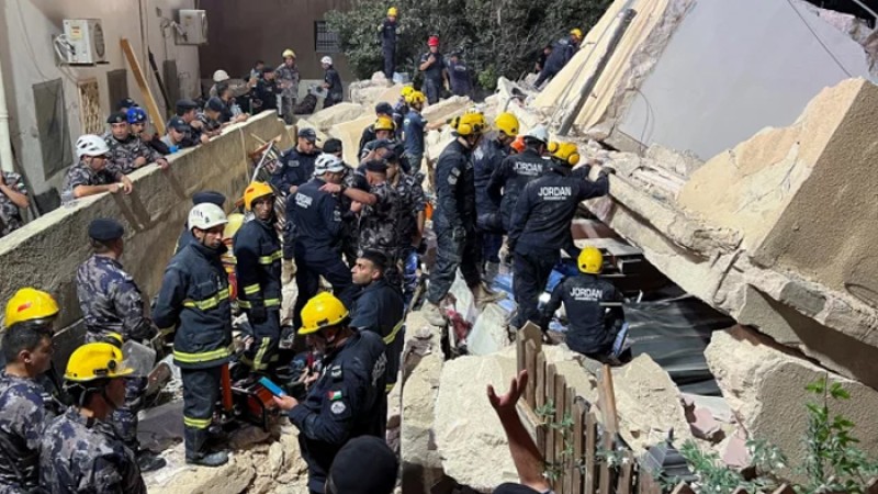 জর্ডানে ভবন ধসে নিহত বেড়ে ১৪