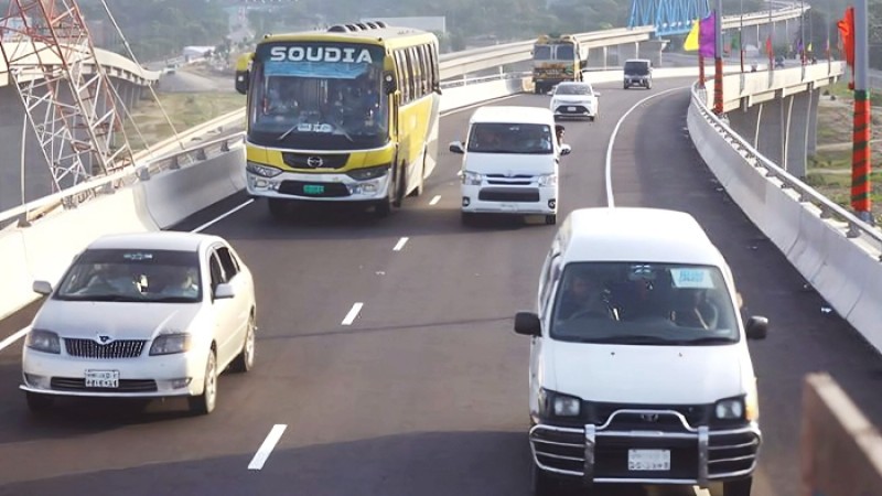 ফরিদপুর থেকে পদ্মা সেতু হয়ে ঢাকায় বাস চলাচল শুরু