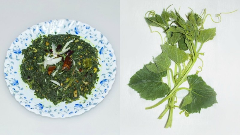 গরম ভাতে লাউশাক ভর্তা