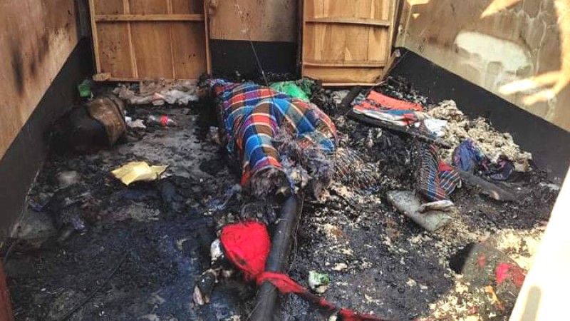 নজরুল বিশ্ববিদ্যালয়ে ছাত্রী মেসে আগুন লেগে ছয় কক্ষ পুড়ে ছাই