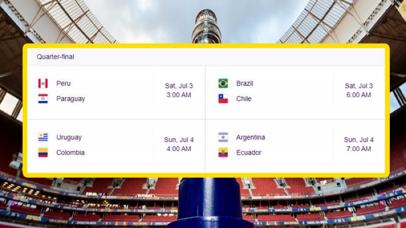 এক নজরে কোপা আমেরিকার কোয়ার্টার ফাইনাল