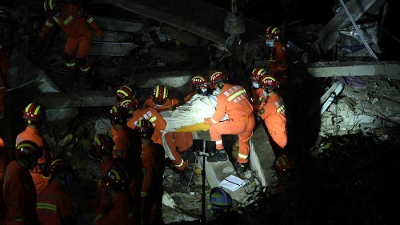 চীনে বিস্ফোরণে ভবন ধসে নিহত ১৬