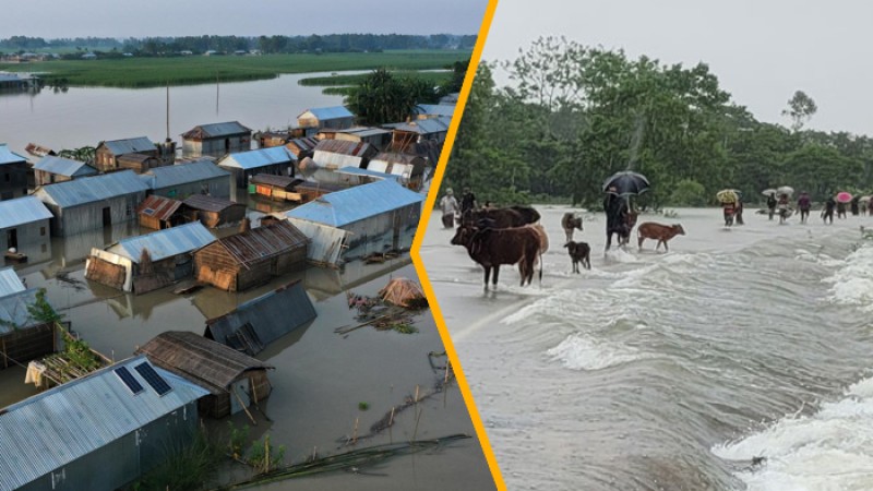 দেশে বন্যায় মৃতের সংখ্যা বেড়ে ৭০