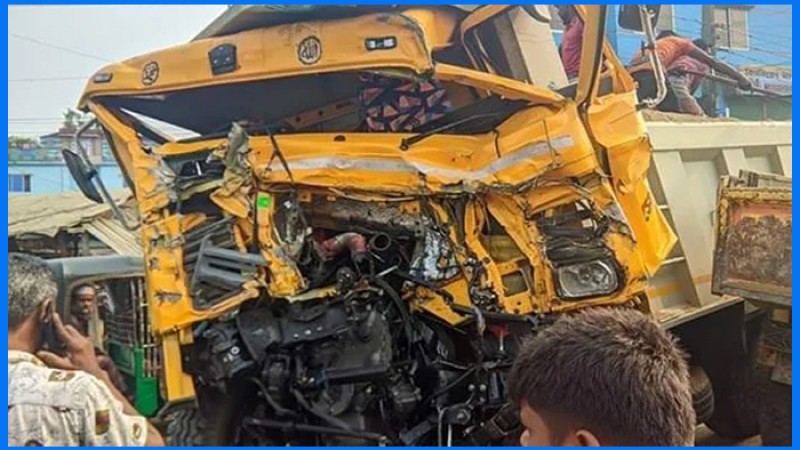 ময়মনসিংহে ট্রাকের সাথে ট্রেনের সংঘর্ষ: ট্রেন চালক আহত