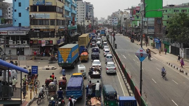 লকডাউনে ঢাকায় যানজট!