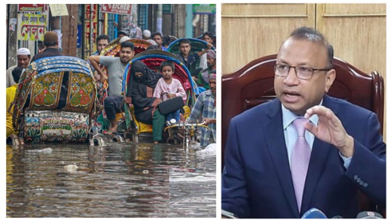 অতি বৃষ্টি হলে ঢাকাও প্লাবিত হওয়ার আশঙ্কা স্থানীয় সরকারমন্ত্রীর