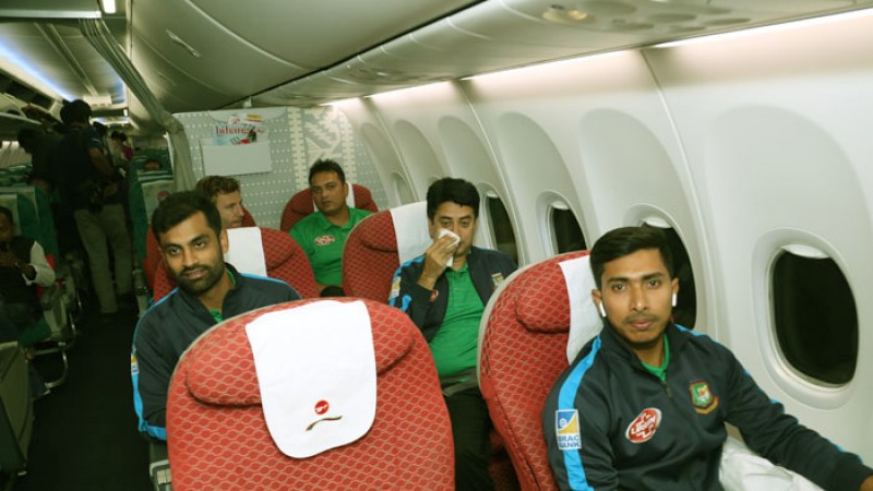 জিম্বাবুয়ের উদ্দেশ্যে আকাশে উড়লো টাইগাররা