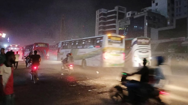 উত্তরা-গাজীপুর সড়কে ৬ ঘণ্টা পর যান চলাচল স্বাভাবিক