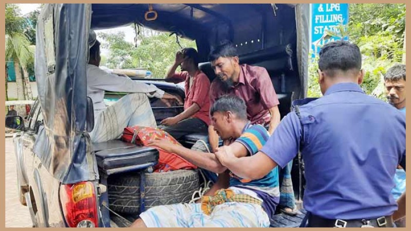 আসামি বহনকারী গাড়িতে সিলিন্ডার বিস্ফোরণ, ২ কনস্টেবল দগ্ধ