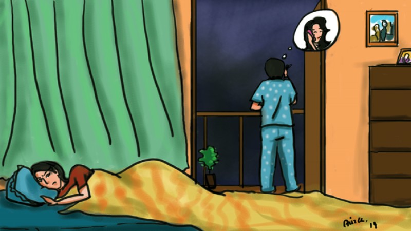 পরকীয়ার জেরে স্ত্রীকে ছুরিকাঘাত করে গলায় ফাঁস দিলেন স্বামী